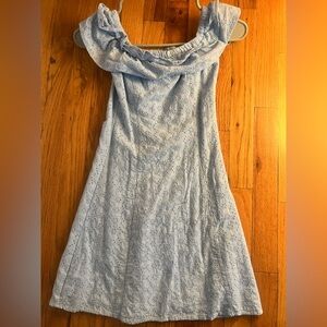 H&M Sky Blue Eyelet Dress